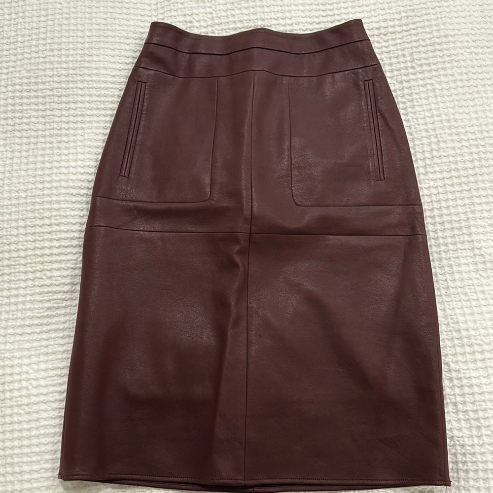 BCBGMaxazria high waisted pleather skirt